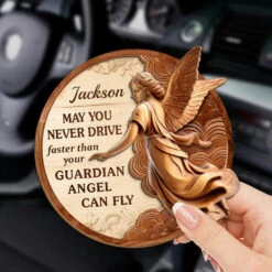 May You Never Drive Faster - Family Personalized Custom Car Visor Clip - Gift For Daughter, Son -Pawfect House Sale 67628085a9457