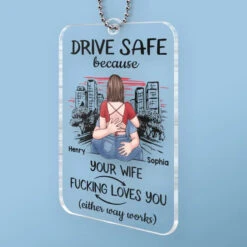 Be Careful On Your Journey - Couple Personalized Custom Car Ornament - Acrylic Custom Shaped - Gift For Husband Wife, Anniversary -Pawfect House Sale 67639c1dca0c0