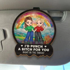 Better Together, Always And Forever - Bestie Personalized Custom Car Visor Clip - Gift For Best Friends, BFF, Sisters