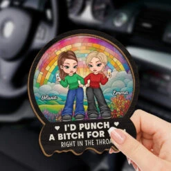 Better Together, Always And Forever - Bestie Personalized Custom Car Visor Clip - Gift For Best Friends, BFF, Sisters -Pawfect House Sale 67639de6433f4