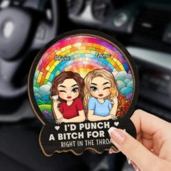 Chaos Looks Better When We’re Together - Bestie Personalized Custom Car Visor Clip - Gift For Best Friends, BFF, Sisters -Pawfect House Sale 6763a938407f1