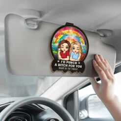 Chaos Looks Better When We’re Together - Bestie Personalized Custom Car Visor Clip - Gift For Best Friends, BFF, Sisters -Pawfect House Sale 6763a93b68c6a