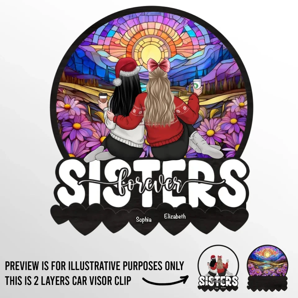 All The Jingle Ladies - Bestie Personalized Custom Car Visor Clip - Christmas Gift For Best Friends, BFF, Sisters 2 All The Jingle Ladies - Bestie Personalized Custom Car Visor Clip - Christmas Gift For Best Friends, BFF, Sisters - Image 2