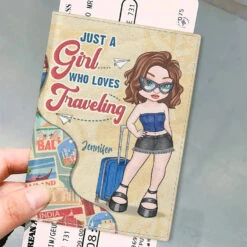 Adventure Awaits - Travel Personalized Custom Passport Cover, Passport Holder - Holiday Vacation Gift, Gift For Adventure Travel Lovers