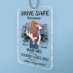 Have A Safe Journey - Couple Personalized Custom Car Ornament - Acrylic Custom Shaped - Gift For Husband Wife, Anniversary -Pawfect House Sale 6764e9cc5dbc2