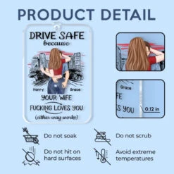 Have A Safe Journey - Couple Personalized Custom Car Ornament - Acrylic Custom Shaped - Gift For Husband Wife, Anniversary -Pawfect House Sale 6764e9df21dd7