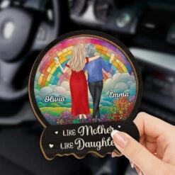 Forever My Mom, Always My Friend - Family Personalized Custom Car Visor Clip - Gift For Mom, Daughter -Pawfect House Sale 6764f2ef493e0