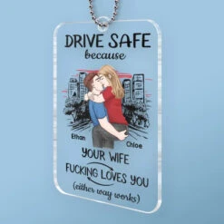 Take Care While You’re On The Road - Couple Personalized Custom Car Ornament - Acrylic Custom Shaped - Gift For Husband Wife, Anniversary -Pawfect House Sale 6764f50b92eb9