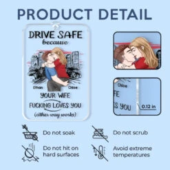 Take Care While You’re On The Road - Couple Personalized Custom Car Ornament - Acrylic Custom Shaped - Gift For Husband Wife, Anniversary -Pawfect House Sale 6764f51bad79a