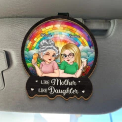 My Mom, My Hero, My Guide - Family Personalized Custom Car Visor Clip - Gift For Mom, Daughter