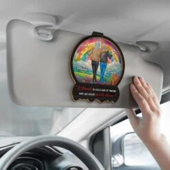 Friends Make Life Brighter And Hearts Lighter - Bestie Personalized Custom Car Visor Clip - Gift For Best Friends, BFF, Sisters -Pawfect House Sale 6765145de5232