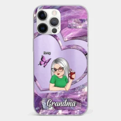 There's No Place Like Home Except Grandma's - Family Personalized Custom Clear Phone Case - Gift For Grandma -Pawfect House Sale 67651ef86b04a 64bfd314 a211 4e4c beb8 2ad56b705463