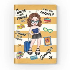 Travel Is The Therapy I Need To Reset - Travel Personalized Custom Passport Cover, Passport Holder - Holiday Vacation Gift, Gift For Adventure Travel Lovers -Pawfect House Sale 676543b3cf93e