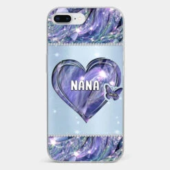Grandkids Complete Her Joy - Family Personalized Custom Faux Jewelry Effect Printed Clear Phone Case - Gift For Mom, Grandma -Pawfect House Sale 676546416b500 eb375cda 3c1e 43c3 b93d adf8318155da
