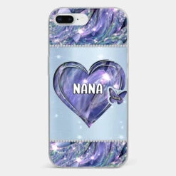 Grandkids Complete Her Joy - Family Personalized Custom Faux Jewelry Effect Printed Clear Phone Case - Gift For Mom, Grandma -Pawfect House Sale 676546424ecc2 a96f1cac 1b98 4457 92a8 6353cf5dec4c