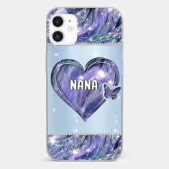 Grandkids Complete Her Joy - Family Personalized Custom Faux Jewelry Effect Printed Clear Phone Case - Gift For Mom, Grandma -Pawfect House Sale 67654643323ce 079b2b9a 2b13 4c3a aa45 12293589452b