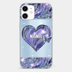 Grandkids Complete Her Joy - Family Personalized Custom Faux Jewelry Effect Printed Clear Phone Case - Gift For Mom, Grandma -Pawfect House Sale 67654645dcf3f e2d11105 aa10 4a00 a33a 4036cef050f1