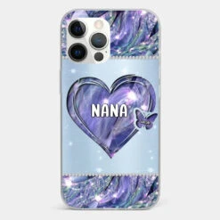 Grandkids Complete Her Joy - Family Personalized Custom Faux Jewelry Effect Printed Clear Phone Case - Gift For Mom, Grandma -Pawfect House Sale 6765464b4a357 19715d4d 747c 4c96 936c 97faa38084fb
