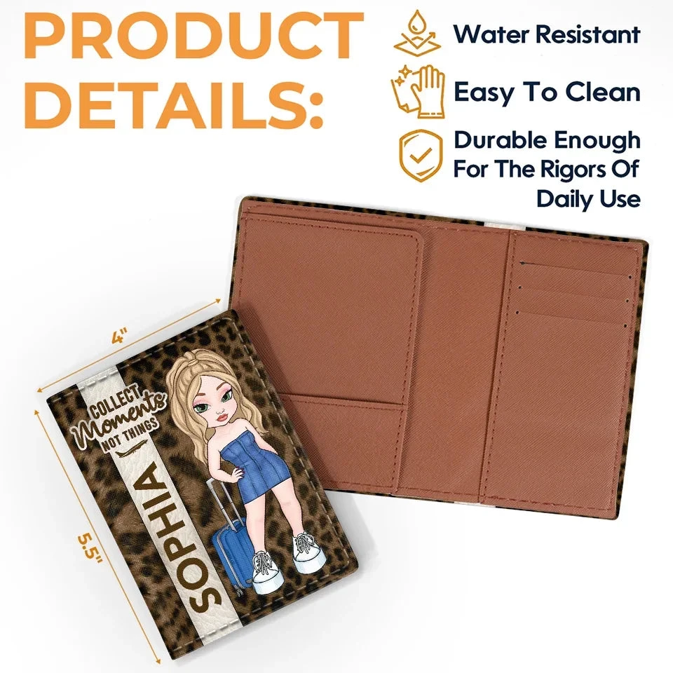 Wander Far, Live Fully - Travel Personalized Custom Passport Cover, Passport Holder - Holiday Vacation Gift, Gift For Adventure Travel Lovers 4 Wander Far, Live Fully - Travel Personalized Custom Passport Cover, Passport Holder - Holiday Vacation Gift, Gift For Adventure Travel Lovers - Image 4