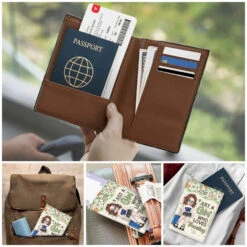 Step Out And Explore - Travel Personalized Custom Passport Cover, Passport Holder - Holiday Vacation Gift, Gift For Adventure Travel Lovers -Pawfect House Sale 6765755aaea10