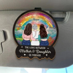She’s My Sunshine And My Strength - Family Personalized Custom Car Visor Clip - Gift For Mom, Daughter