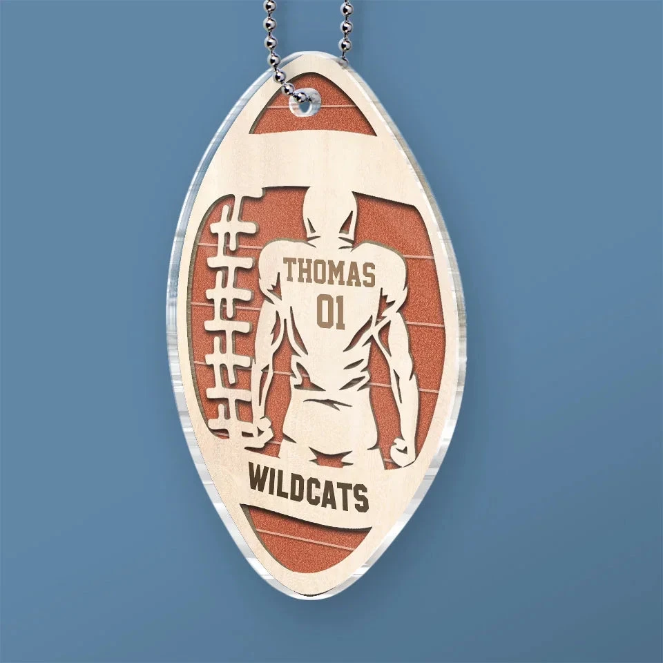 Life’s A Game, Football Is Serious - Personalized Custom Car Ornament - Acrylic Custom Shaped - Gift For Sport Lovers, Sport Players 3 Life’s A Game, Football Is Serious - Personalized Custom Car Ornament - Acrylic Custom Shaped - Gift For Sport Lovers, Sport Players - Image 3