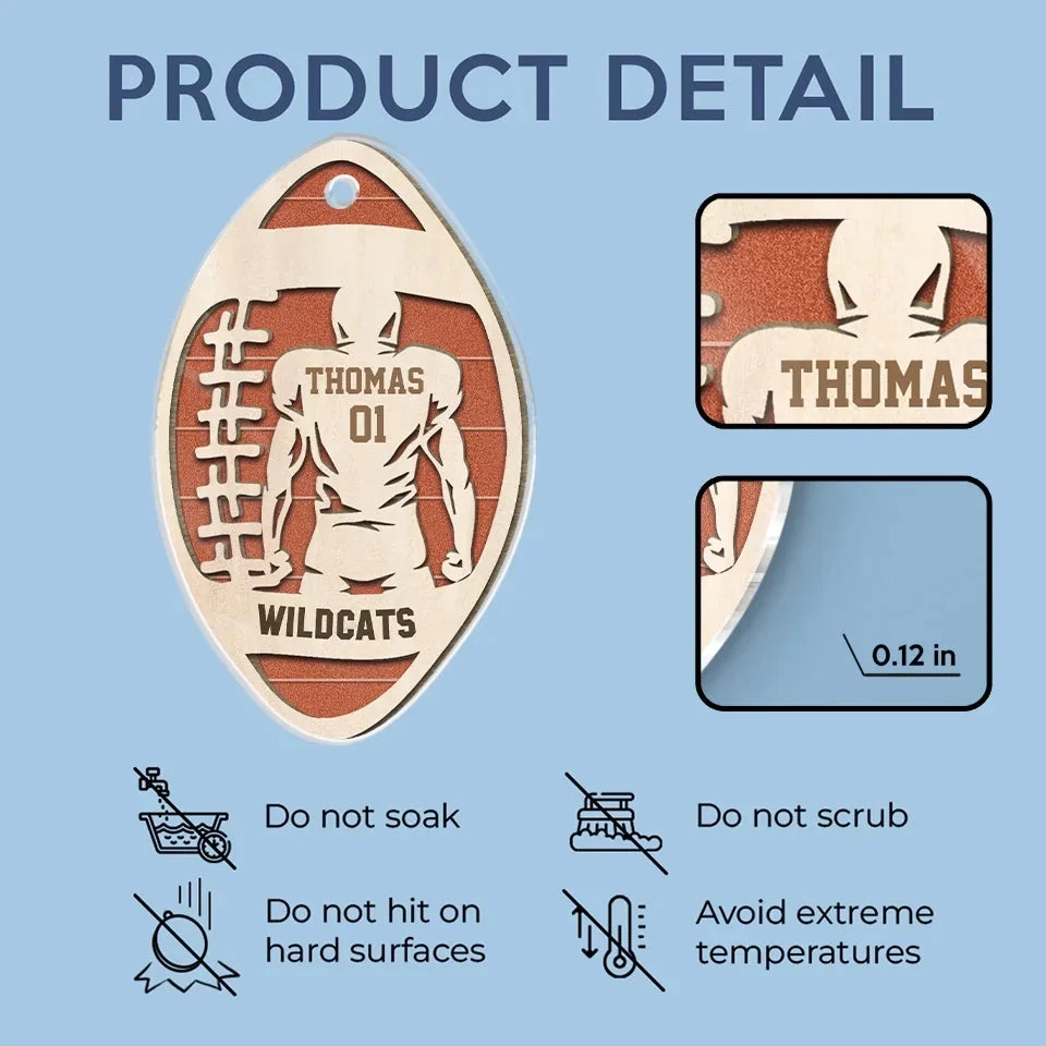 Life’s A Game, Football Is Serious - Personalized Custom Car Ornament - Acrylic Custom Shaped - Gift For Sport Lovers, Sport Players 5 Life’s A Game, Football Is Serious - Personalized Custom Car Ornament - Acrylic Custom Shaped - Gift For Sport Lovers, Sport Players - Image 5