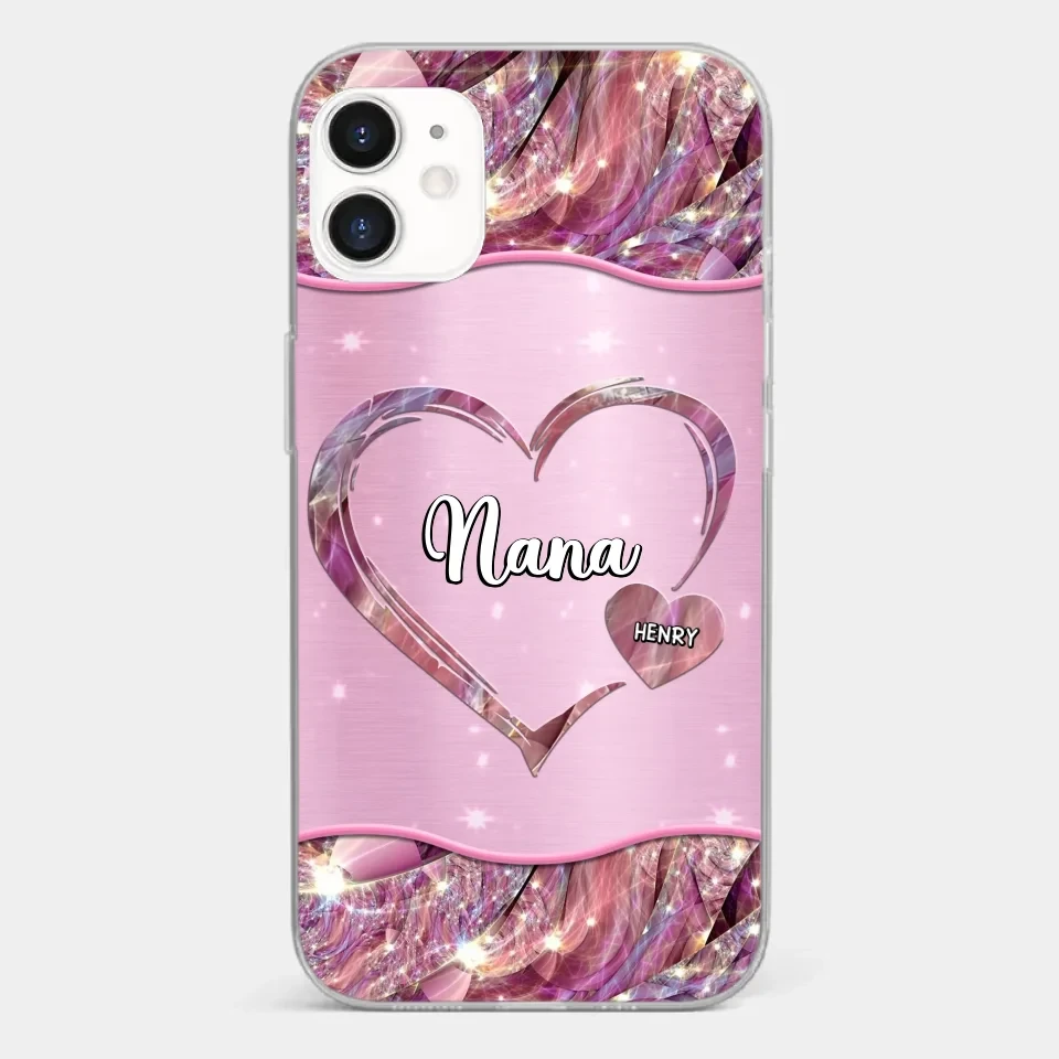 A Garden Of Love Grows In A Grandmother's Heart - Family Personalized Custom Faux Jewelry Effect Printed Clear Phone Case - Gift For Mom, Grandma 6 A Garden Of Love Grows In A Grandmother's Heart - Family Personalized Custom Faux Jewelry Effect Printed Clear Phone Case - Gift For Mom, Grandma - Image 6