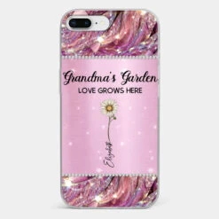 Grandma’s Love Doesn’t Grow Old, It Grows Deeper - Family Personalized Custom Faux Jewelry Effect Printed Clear Phone Case - Gift For Mom, Grandma -Pawfect House Sale 676bce32280fb 6a5f9193 3ff3 407d a84c a0a83c9866f1