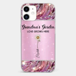 Grandma’s Love Doesn’t Grow Old, It Grows Deeper - Family Personalized Custom Faux Jewelry Effect Printed Clear Phone Case - Gift For Mom, Grandma -Pawfect House Sale 676bce3811290 814829a7 272e 4cac bf27 19ada5570239