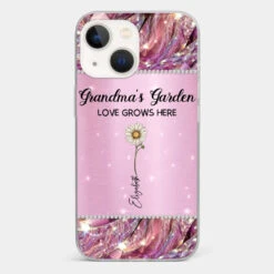 Grandma’s Love Doesn’t Grow Old, It Grows Deeper - Family Personalized Custom Faux Jewelry Effect Printed Clear Phone Case - Gift For Mom, Grandma -Pawfect House Sale 676bce417e50e 2016956b 73a3 4ce6 bacf 11632f5422aa