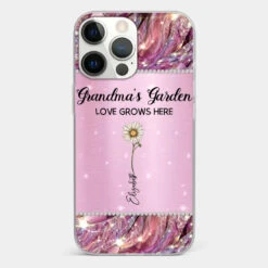 Grandma’s Love Doesn’t Grow Old, It Grows Deeper - Family Personalized Custom Faux Jewelry Effect Printed Clear Phone Case - Gift For Mom, Grandma -Pawfect House Sale 676bce44033b5 febf5134 8e34 432b a95f a355696522ab