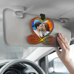 Custom Photo Drive Safe, My Love - Couple Personalized Custom Car Visor Clip - Gift For Husband Wife, Anniversary, LGBTQ+ 7 Custom Photo Drive Safe, My Love - Couple Personalized Custom Car Visor Clip - Gift For Husband Wife, Anniversary, LGBTQ+ -Pawfect House Sale 676bd7c88c7ff