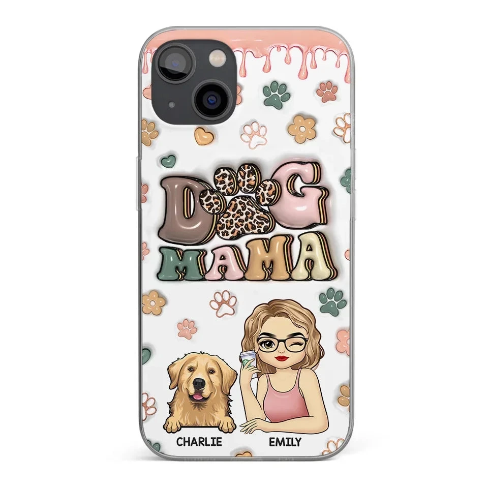 Dog Mom For Life - Dog & Cat Personalized Custom 3D Inflated Effect Printed Clear Phone Case - Gift For Pet Owners, Pet Lovers 1 Dog Mom For Life - Dog & Cat Personalized Custom 3D Inflated Effect Printed Clear Phone Case - Gift For Pet Owners, Pet Lovers
