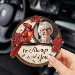 Custom Photo Though You Are Gone, Your Spirit Lives On - Memorial Personalized Custom Car Visor Clip - Sympathy Gift For Family Members -Pawfect House Sale 676dddc767b13