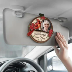 Custom Photo Though You Are Gone, Your Spirit Lives On - Memorial Personalized Custom Car Visor Clip - Sympathy Gift For Family Members -Pawfect House Sale 676dddcfe876b