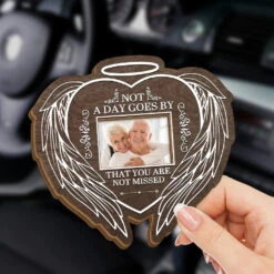 Custom Photo Always On Our Minds Forever In Our Hearts - Memorial Personalized Custom Car Visor Clip - Sympathy Gift For Family Members -Pawfect House Sale 676e03687672d