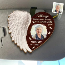 Custom Photo I Am Always With You - Memorial Personalized Custom Car Visor Clip - Sympathy Gift For Family Members