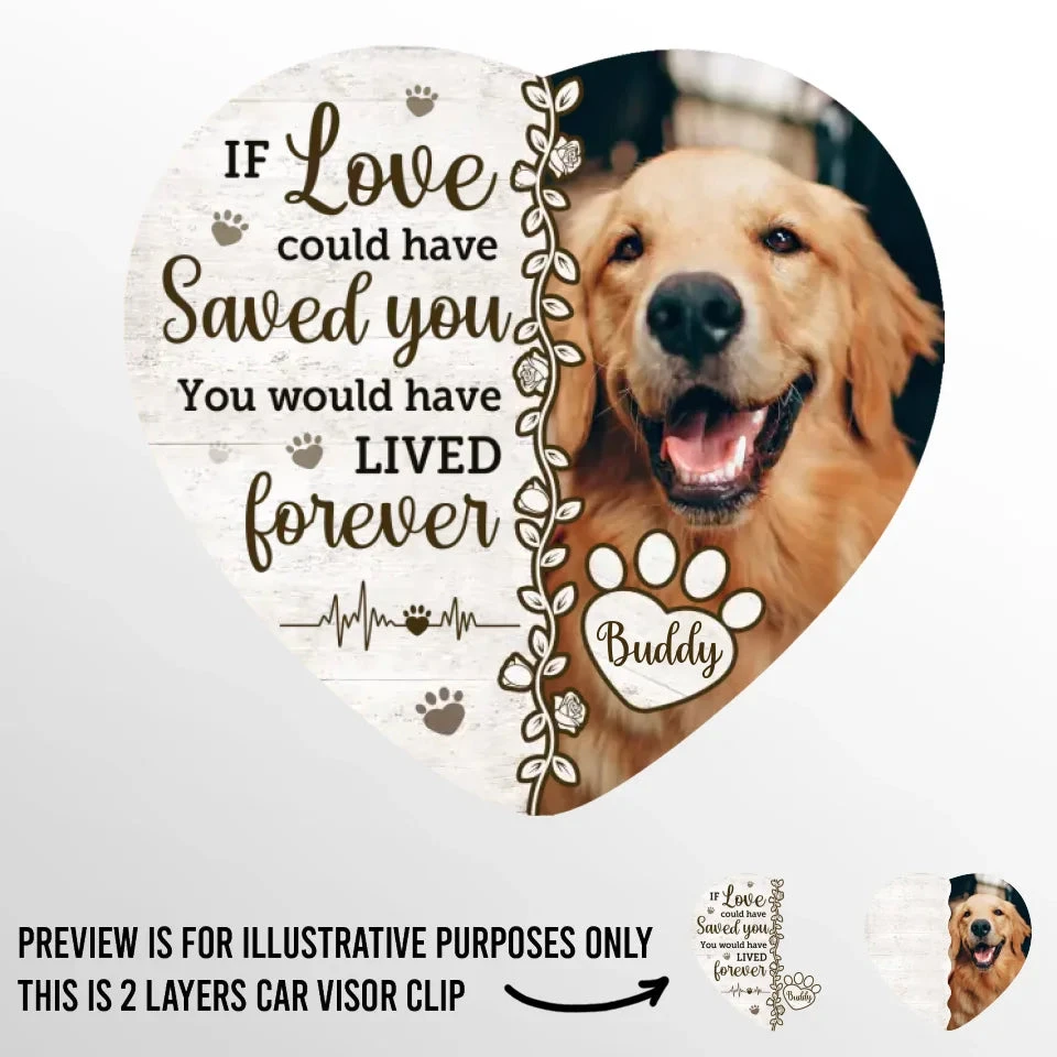 Custom Photo A Loyal Friend, A Loving Soul - Memorial Personalized Custom Car Visor Clip - Sympathy Gift For Pet Owners, Pet Lovers 2 Custom Photo A Loyal Friend, A Loving Soul - Memorial Personalized Custom Car Visor Clip - Sympathy Gift For Pet Owners, Pet Lovers - Image 2