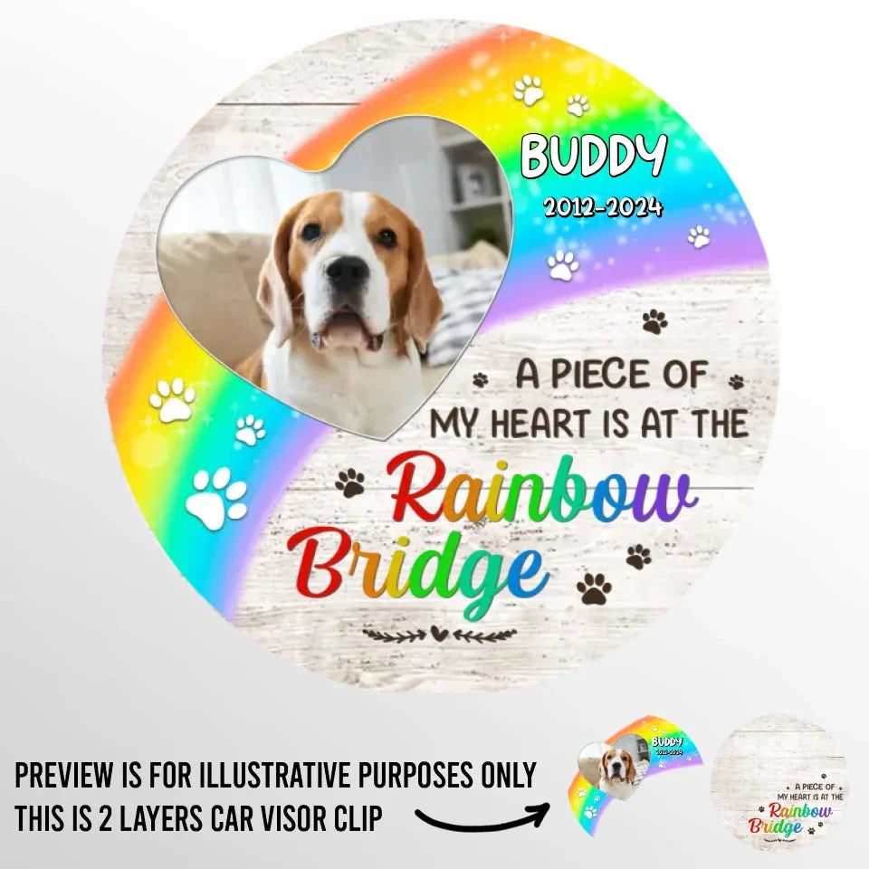 Custom Photo You Left Paw Prints On My Soul - Memorial Personalized Custom Car Visor Clip - Sympathy Gift For Pet Owners, Pet Lovers 2 Custom Photo You Left Paw Prints On My Soul - Memorial Personalized Custom Car Visor Clip - Sympathy Gift For Pet Owners, Pet Lovers - Image 2