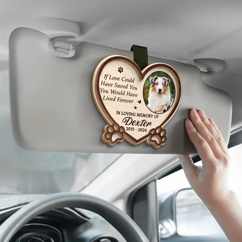 Custom Photo No Longer By My Side But Forever In My Heart - Memorial Personalized Custom Car Visor Clip - Sympathy Gift For Pet Owners, Pet Lovers 4 Custom Photo No Longer By My Side But Forever In My Heart - Memorial Personalized Custom Car Visor Clip - Sympathy Gift For Pet Owners, Pet Lovers - Image 4