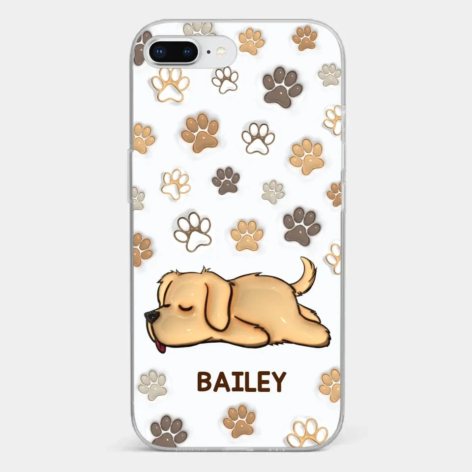 Pets Leave Paw Prints On Our Hearts - Dog & Cat Personalized Custom 3D Inflated Effect Printed Clear Phone Case - Gift For Pet Owners, Pet Lovers 4 Pets Leave Paw Prints On Our Hearts - Dog & Cat Personalized Custom 3D Inflated Effect Printed Clear Phone Case - Gift For Pet Owners, Pet Lovers - Image 4