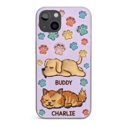 I Love My Pets - Dog & Cat Personalized Custom 3D Inflated Effect Printed Clear Phone Case - Gift For Pet Owners, Pet Lovers