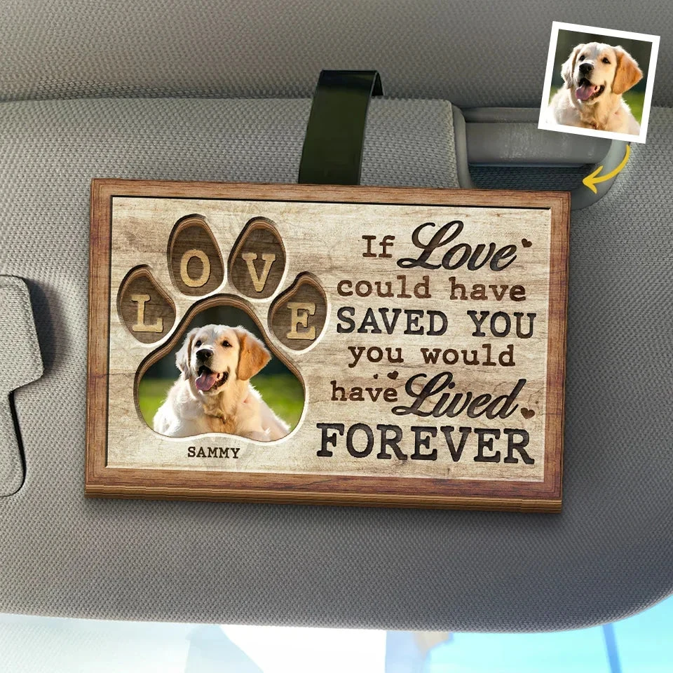 Custom Photo Your Paws Left Tracks On My Heart - Memorial Personalized Custom Car Visor Clip - Sympathy Gift For Pet Owners, Pet Lovers 1 Custom Photo Your Paws Left Tracks On My Heart - Memorial Personalized Custom Car Visor Clip - Sympathy Gift For Pet Owners, Pet Lovers