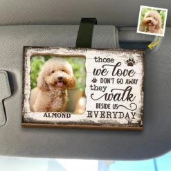Custom Photo Silent Paws, Endless Love - Memorial Personalized Custom Car Visor Clip - Sympathy Gift For Pet Owners, Pet Lovers