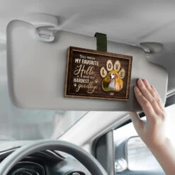 Custom Photo Paw Prints Fade, But Memories Remain - Memorial Personalized Custom Car Visor Clip - Sympathy Gift For Pet Owners, Pet Lovers -Pawfect House Sale 6775fc8782274