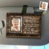 Custom Photo In Our Memories, You Will Always Live - Memorial Personalized Custom Car Visor Clip - Sympathy Gift For Family Members