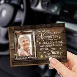 Custom Photo In Our Memories, You Will Always Live - Memorial Personalized Custom Car Visor Clip - Sympathy Gift For Family Members -Pawfect House Sale 6775fd100b905