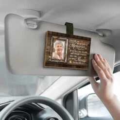 Custom Photo In Our Memories, You Will Always Live - Memorial Personalized Custom Car Visor Clip - Sympathy Gift For Family Members -Pawfect House Sale 6775fd2bbd543