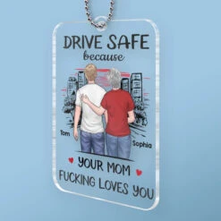 Drive Safe, My Love, Your Safety Is My Peace - Family Personalized Custom Car Ornament - Acrylic Custom Shaped - Gift For Mom, Daughter, Son -Pawfect House Sale 677610acab645